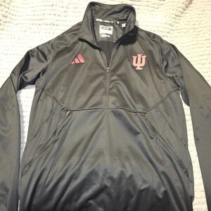 Indiana Hoosiers Adidas Black and Red Pullover